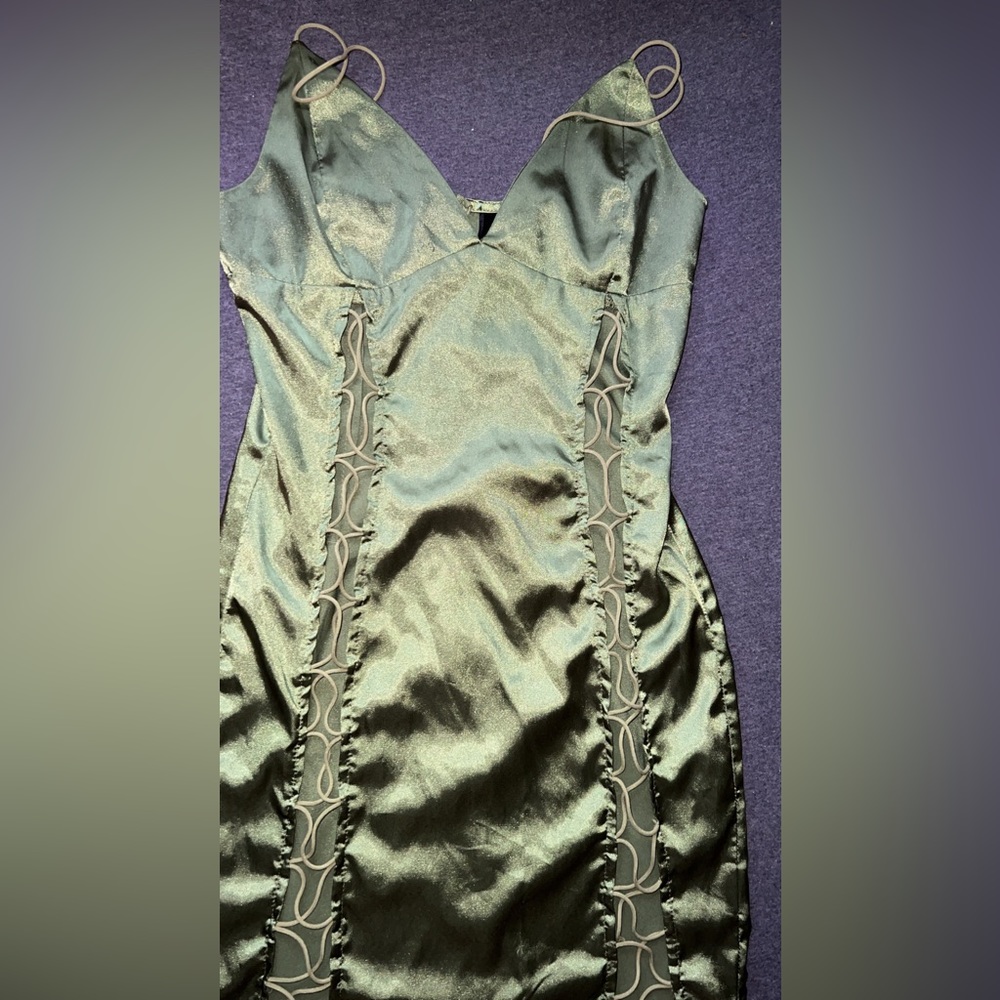 Going-Out dress! Green and shiny!